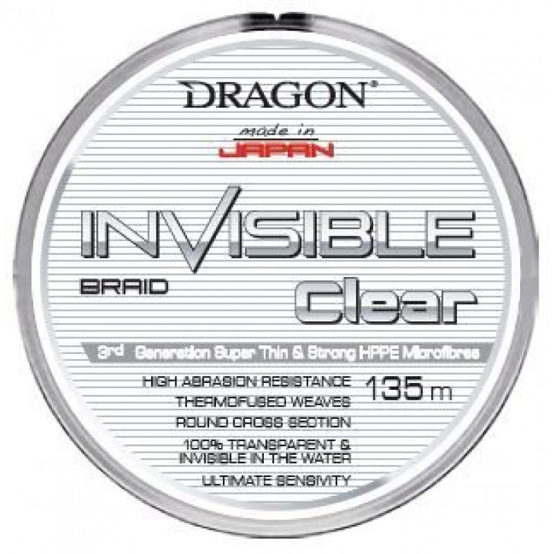 DRAGON Plecionka Invisible CLEAR Momoi 0.10 mm 8,1 kg przeźroczysta 135 m