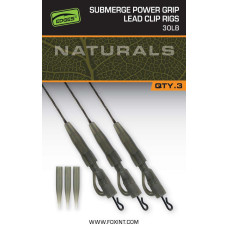 Fox Zestaw Naturals Submerge Lead Clip Leader 40lb 