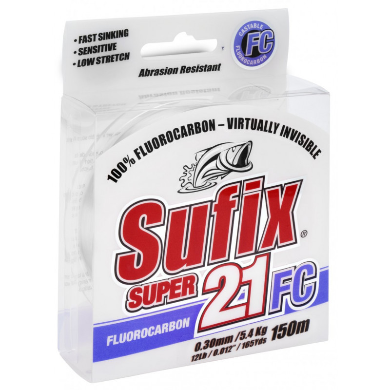Sufix Fluorocarbon 100% Super 21 Clear 0,16mm 50m