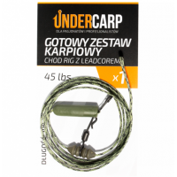 UnderCarp zestaw karpiowy Chod Rig leadcore 45 lbs / 100 cm zielony