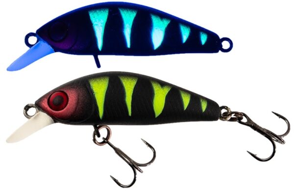 JACKALL wobler Chubby Minnow 35SP UV Mat Black Perch