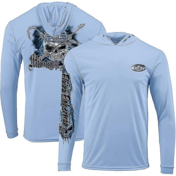 FLYING FISHERMAN Koszulka Performance Pullover Hoodie Pirate Skull UPF-50+ rozm. M