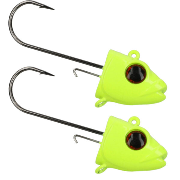 Mikado Główka Jigowa Jaws Vertical hak 5/0  Fluo 30g
