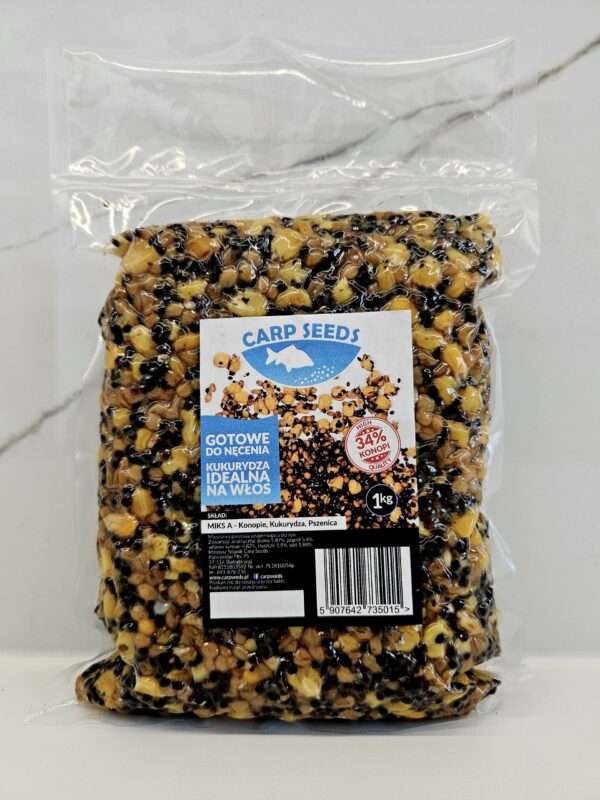 Carp Seed Ziarno do Nęcenia Mix A Konopia, Kukurydza, Pszenica 1kg