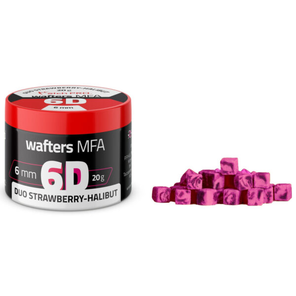 MatchPro Przynęta 6D MFA Wafters 6x6mm Duo strawberry halibut
