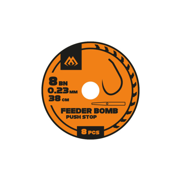 Mikado Przypon gotowy Feeder Bomb Push Stop Bezzadziorowe 12/0 18mm