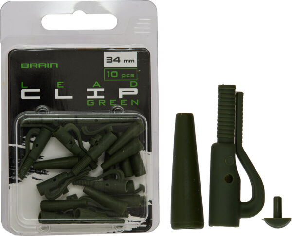 Brain Bezpieczny klips ze stoperem 34mm zielony