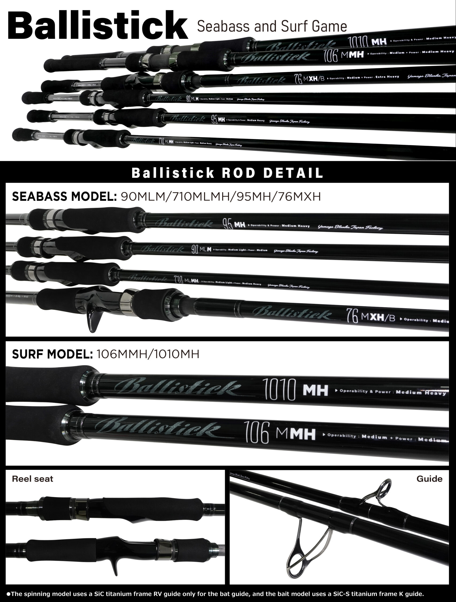 Yamaga Blanks Wędka Ballistick TZ Nano Seabass 90ML-M 275cm 35g