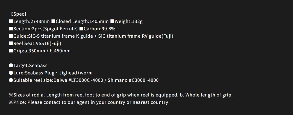 Yamaga Blanks Wędka Ballistick TZ Nano Seabass 90ML-M 275cm 35g