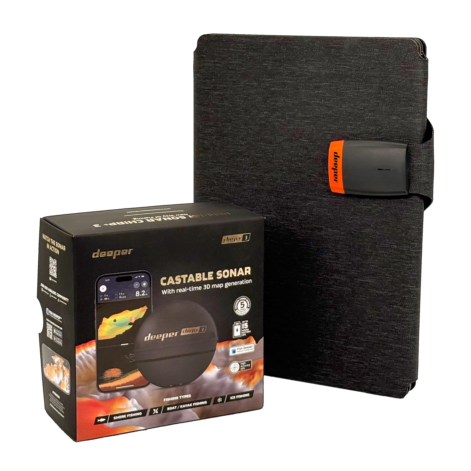 Deeper Echosonda Sonar CHIRP+3 + Panel Słoneczny