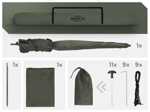 Delphin Parasol z Panelem Bocznym Dualix Stabil 320cm 4/4